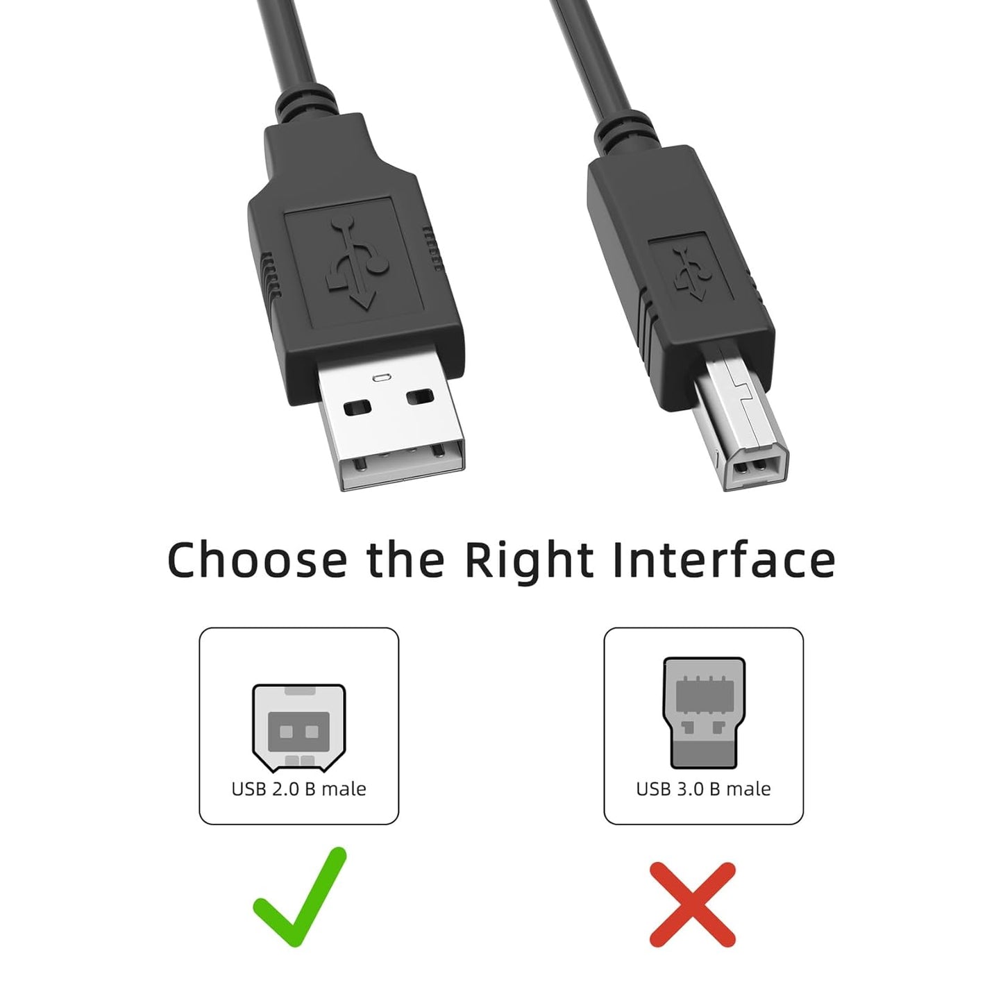 XMHEIRD 6ft 2.0 PMD660 USB Cable Cord A to B for Marantz Digital Recorder