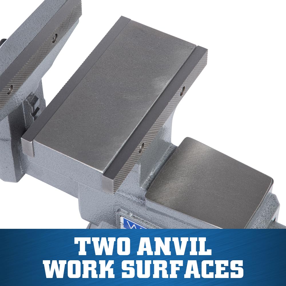 Wilton Reversible Bench Vise, 8" Jaw Width, 9-1/4" & 14-1/2" Jaw Opening, 4-3/4" Throat (Model 4800R)