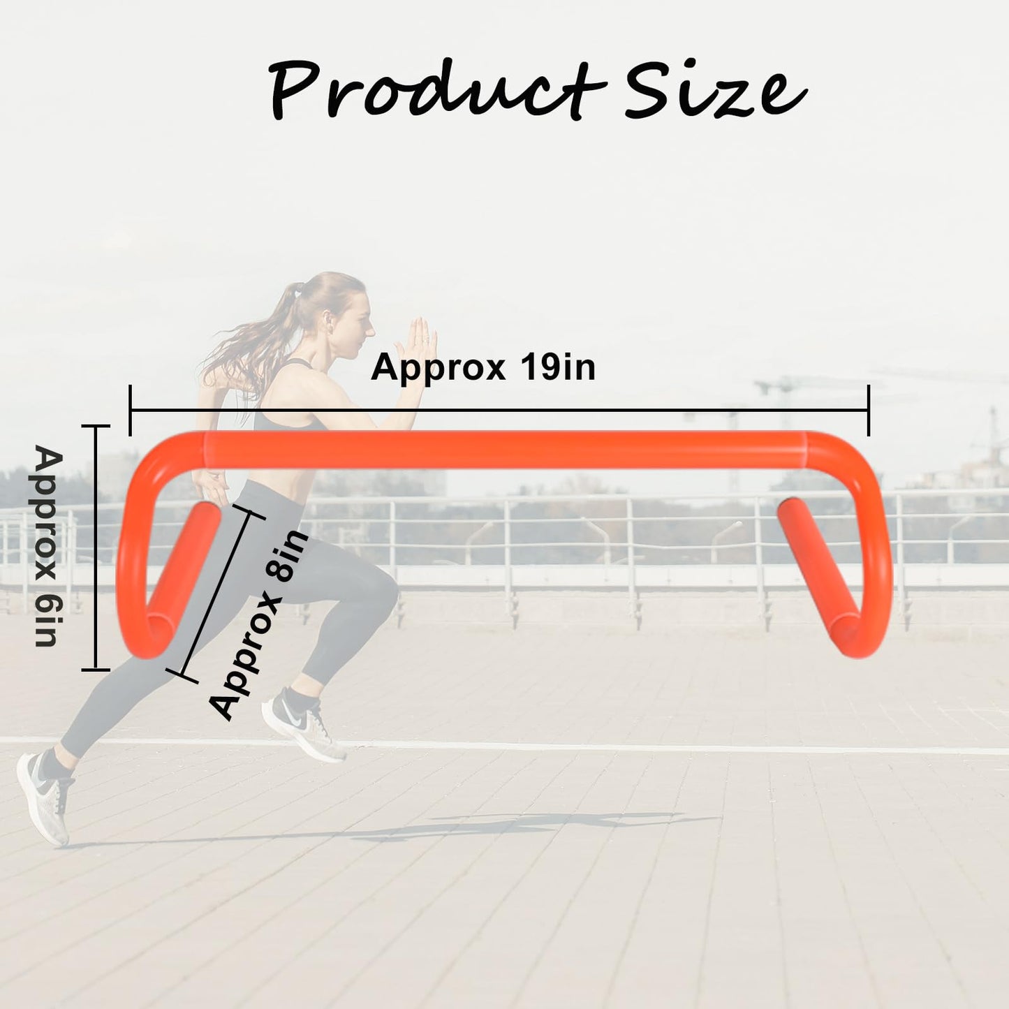 ASENVER Agility Hurdles Detachable Speed Hurdles Spliced Agility Training Equipment for Soccer, Basketball and Track Drills (Pack of 10, 6 in)