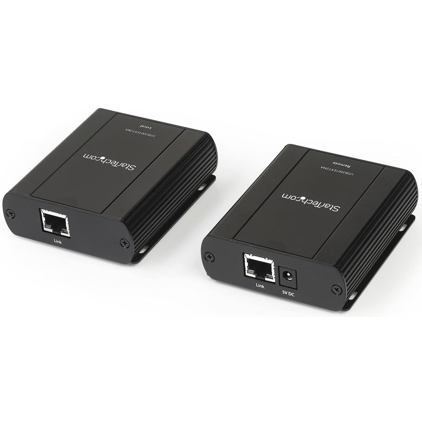 StarTech.com USB 2.0 Extender Over Cat5/Cat5e/Cat6 Ethernet Cable (RJ45) - 330ft/100m Industrial USB Extender Adapter Kit w/ESD Protection & Metal Case - Externally Powered - 480 Mbps (USB2001EXT2NA)