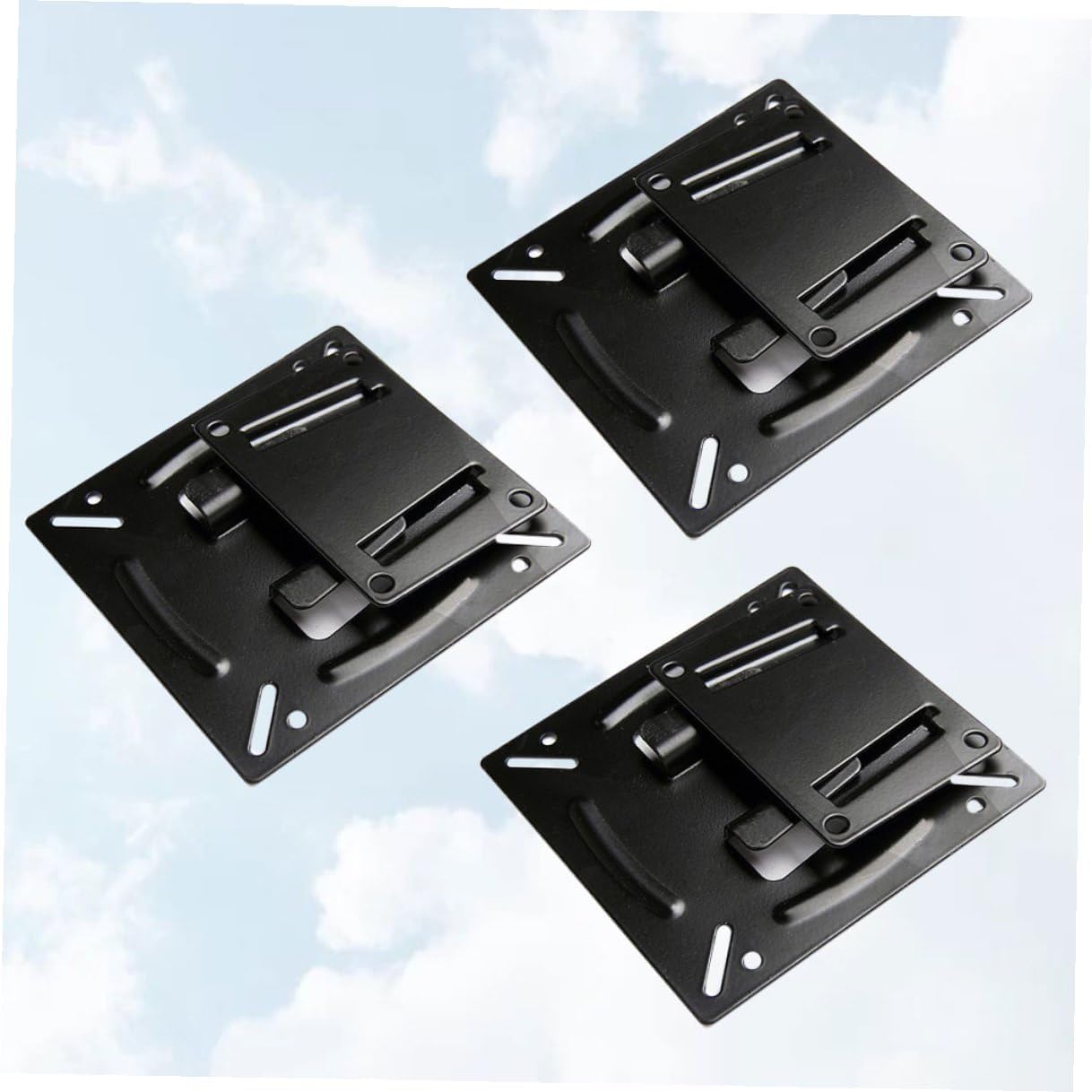 Luxshiny 14-24 Inch 3pcs Pack, LCD Tv Wall Mount Bracket Metal Fixed Monitor Holder for Home Office with Compatible
