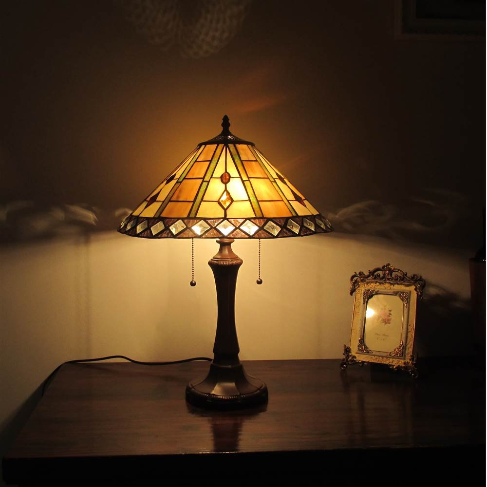 Chloe Table Lamp CH3T991AG16-TL2, Glass, Multicolor