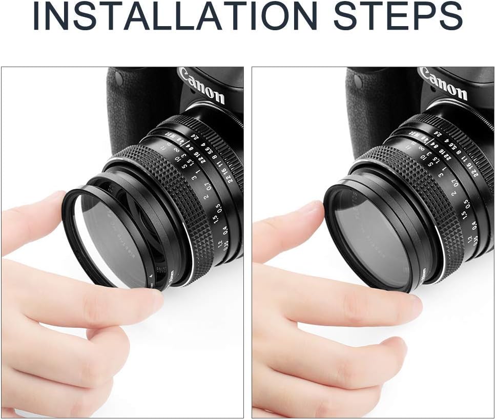 Sedremm 58mm 4 Filter(4 Points,6 Points,8 Points,12 Pinch 4 Star Filter Pieces Starburst Lens Points) with Centre Lens