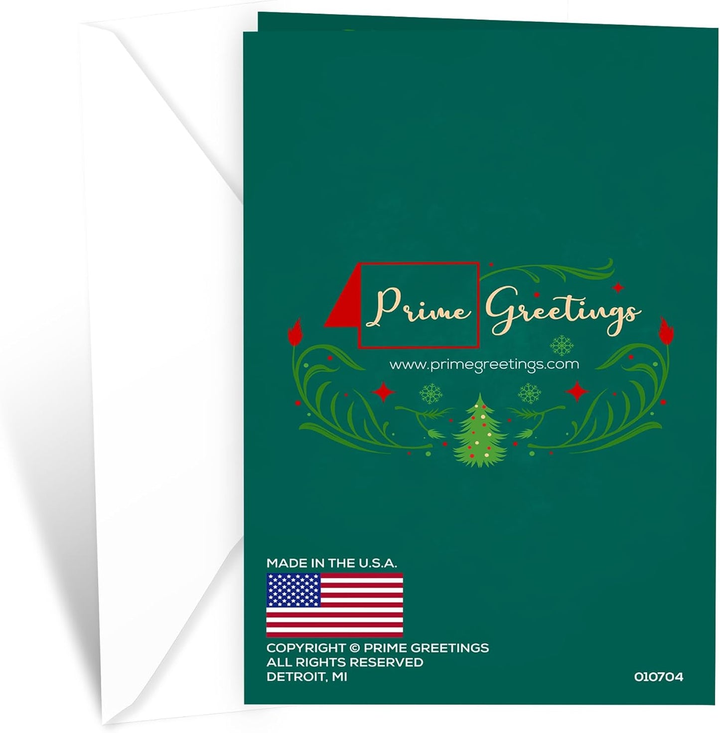 Prime Greetings Christmas Card for Brother and Sister-In-Law - Eco-Friendly Thick Card Stock, 5in x 7.75in