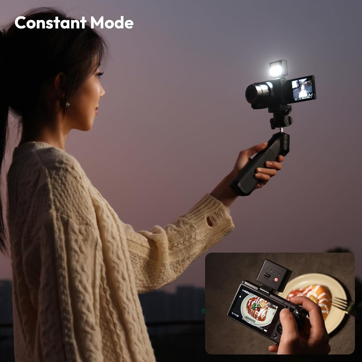 ULANZI SL02 GN8 6500K 4 Mini Flash Speedlite Video Light Hot Shoe Mount Portable Camera Flash Speedlight Power Levels