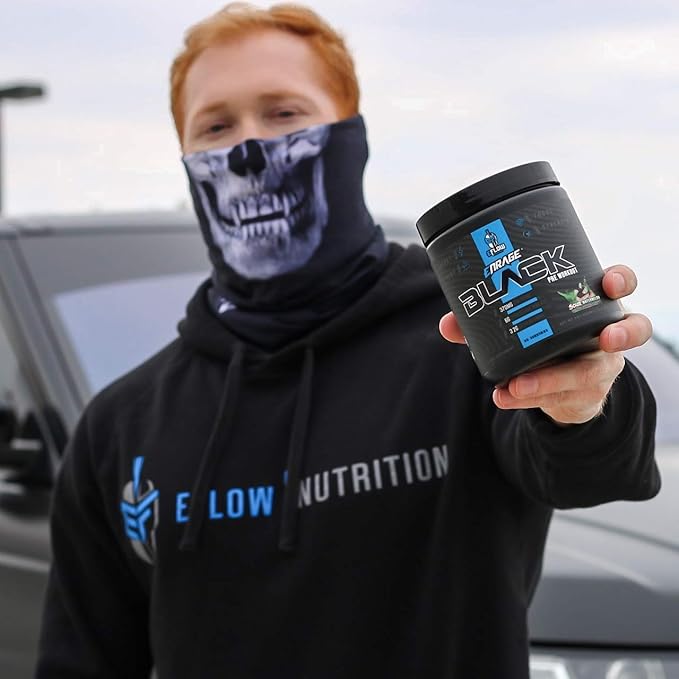 eFlow Nutrition Enrage Black High Stimulant Pre Workout Supplement - Preworkout Powder to Boost Energy, Pumps and Strength - 4 Flavors (30 Servings) (Sour Mango)