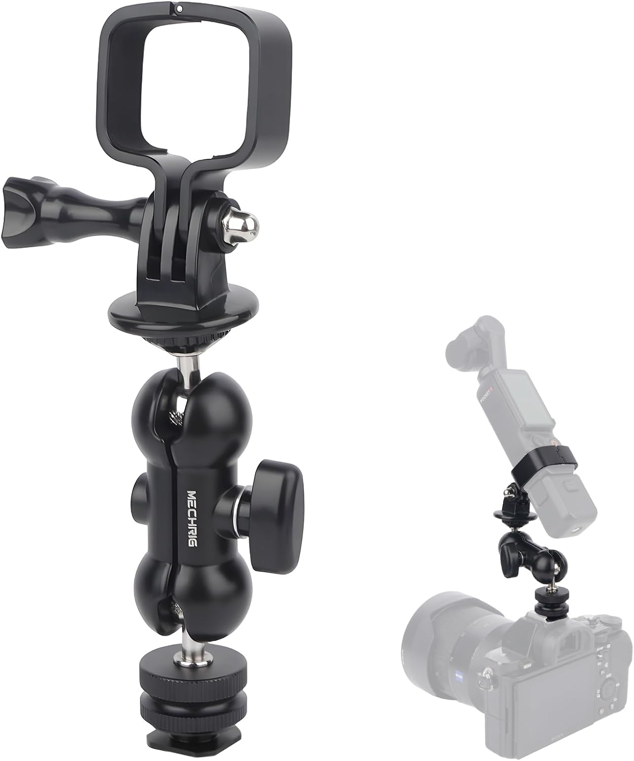 Mechrig 3,Ajustable 360Ball Setup Cold Shoe Mount Expansion Adapter for DJI Osmo Pocket Head for DSLR Hot Shoe