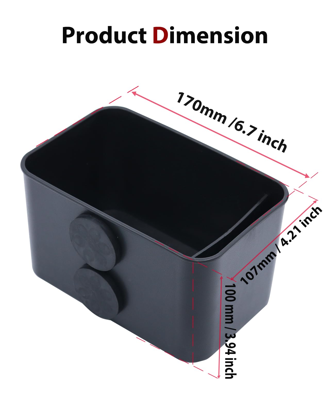 XYNOXRIDE Magnetic Storage Box for Metal Surfaces, Magnetic Cup Holder Magnet Organizer Holder Holds Phones Glasses Keys Tissues, Fits Golf Carts, Forklifts, Tractors, School Bus