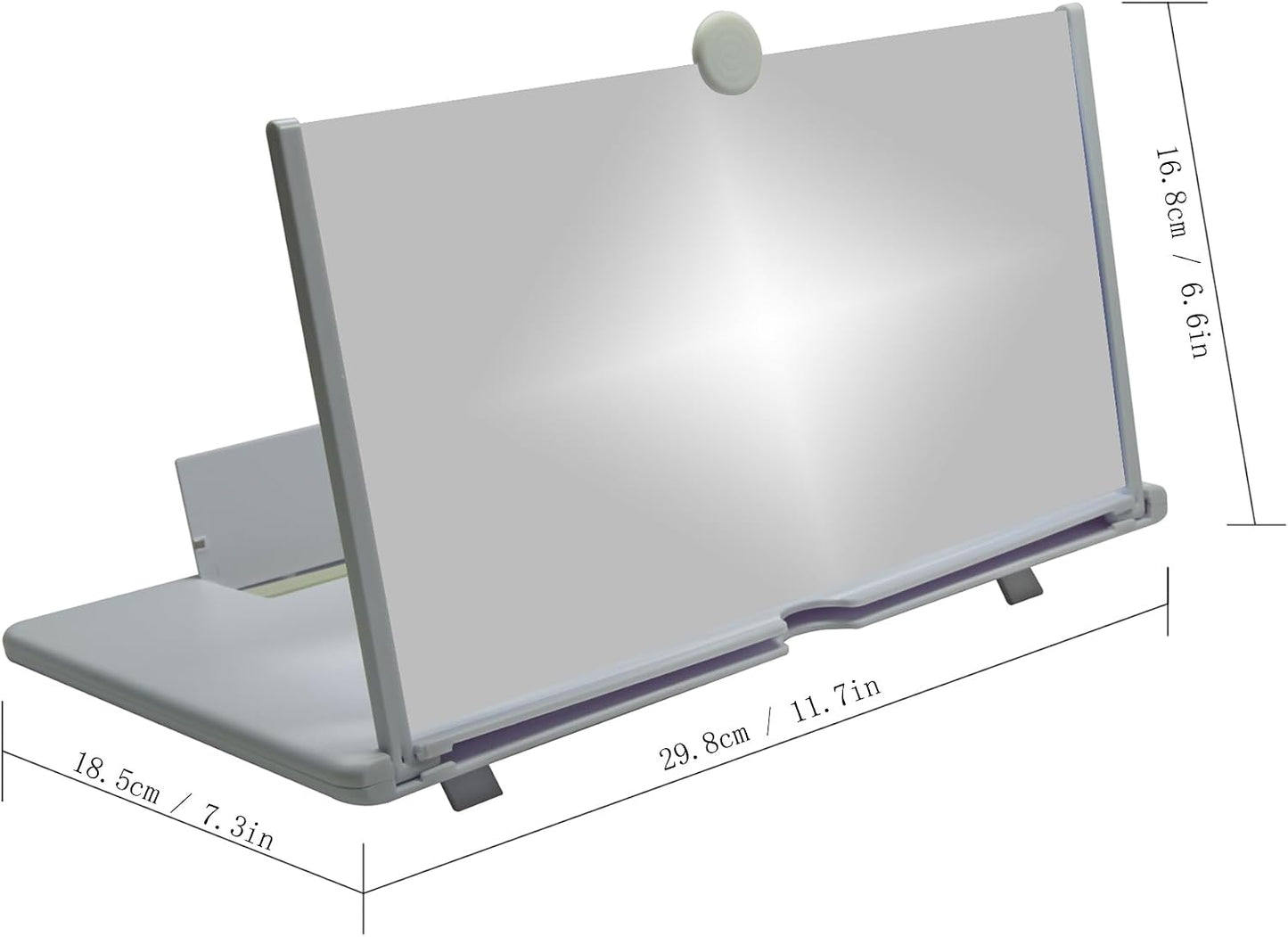 Ailenyun 14" 3D 14 inches) Mobile Phone Screen Magnifier, HD Projector for Movies & Videos, Foldable Stand with Screen
