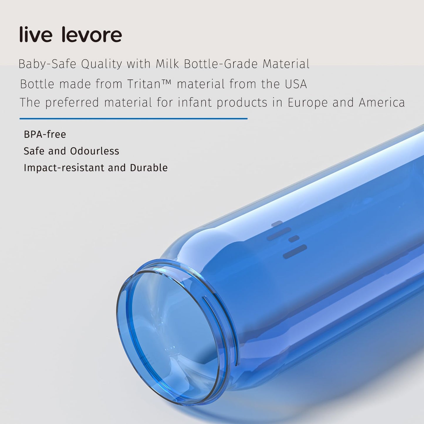 Levore 26oz Clear Water Bottle, Leak Proof One-Hand Open Flip Lid, Cup Holder Compatible, BPA-Free USA Tritan Plastic, Dishwasher Safe for Office, School, Gym & Outdoor Use (1 Pack)