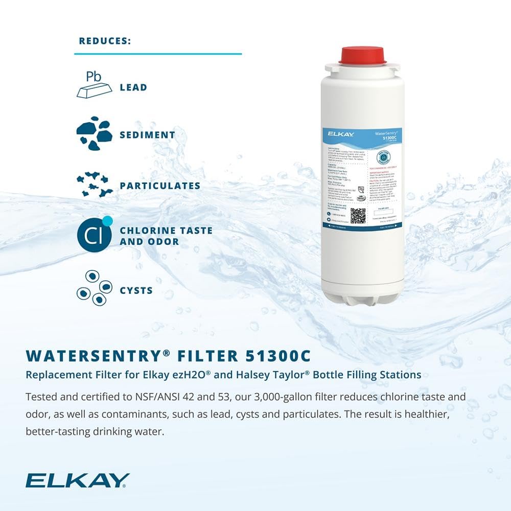 Elkay LZSTL8WSLK Filtered Bi-Level Fountain & EZH2O Bottle Filler, Lt. Gray 120V