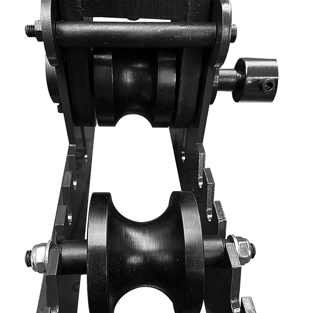 Manual Metal Tube Bender Machine, 1-1/4" to 2" Round Roller Stretcher Shrinker Bench Bending Set GDAE10 Heavy Duty Pipe Bender Tubing Notcher Durable Working Tools TR-60 for Flats, C Channel, Square