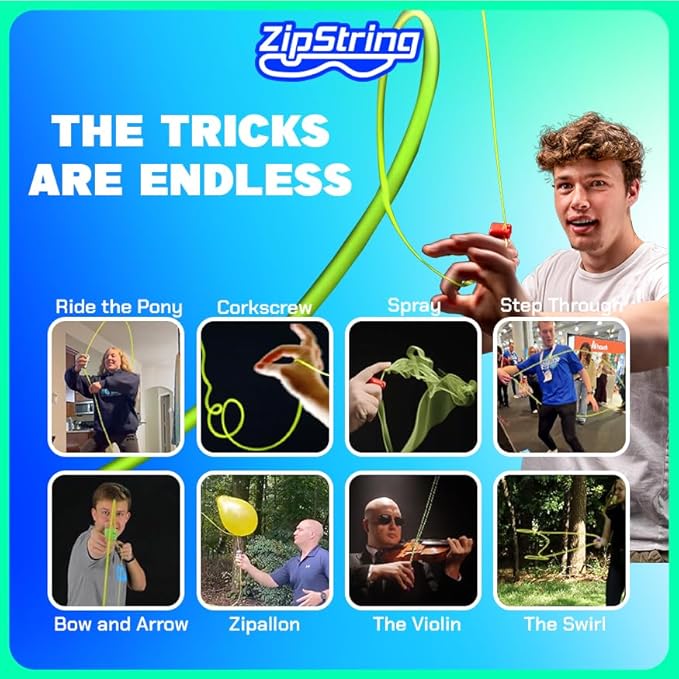 Original - As Seen on Shark Tank - Classic Rope Launcher Toy, Perfect for Kids & Adults - Fly a String Loop in The Air for Endless Tricks & Fun, Wonderment Awaits, Bold Blue