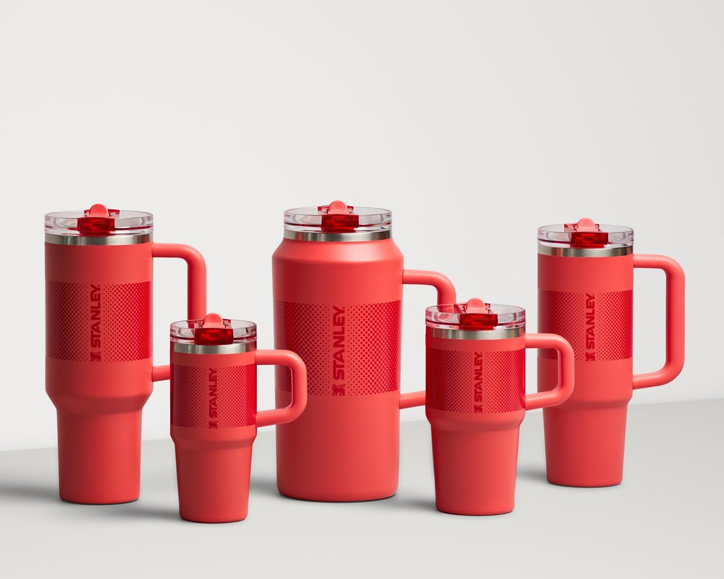 STANLEY Quencher ProTour 30 oz Tumbler - Leakproof Lid, Built-in Straw & Handle | Insulated Stainless Steel | Hot Coral Fade