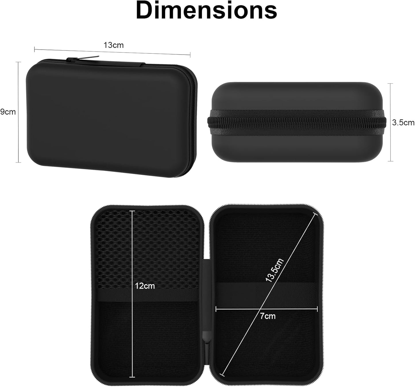 ZAQE MP3 MP4 4 inch M505 Player Case for Full Screen Touch Music Player, Fits Earbuds, USB Cable, Memory Card