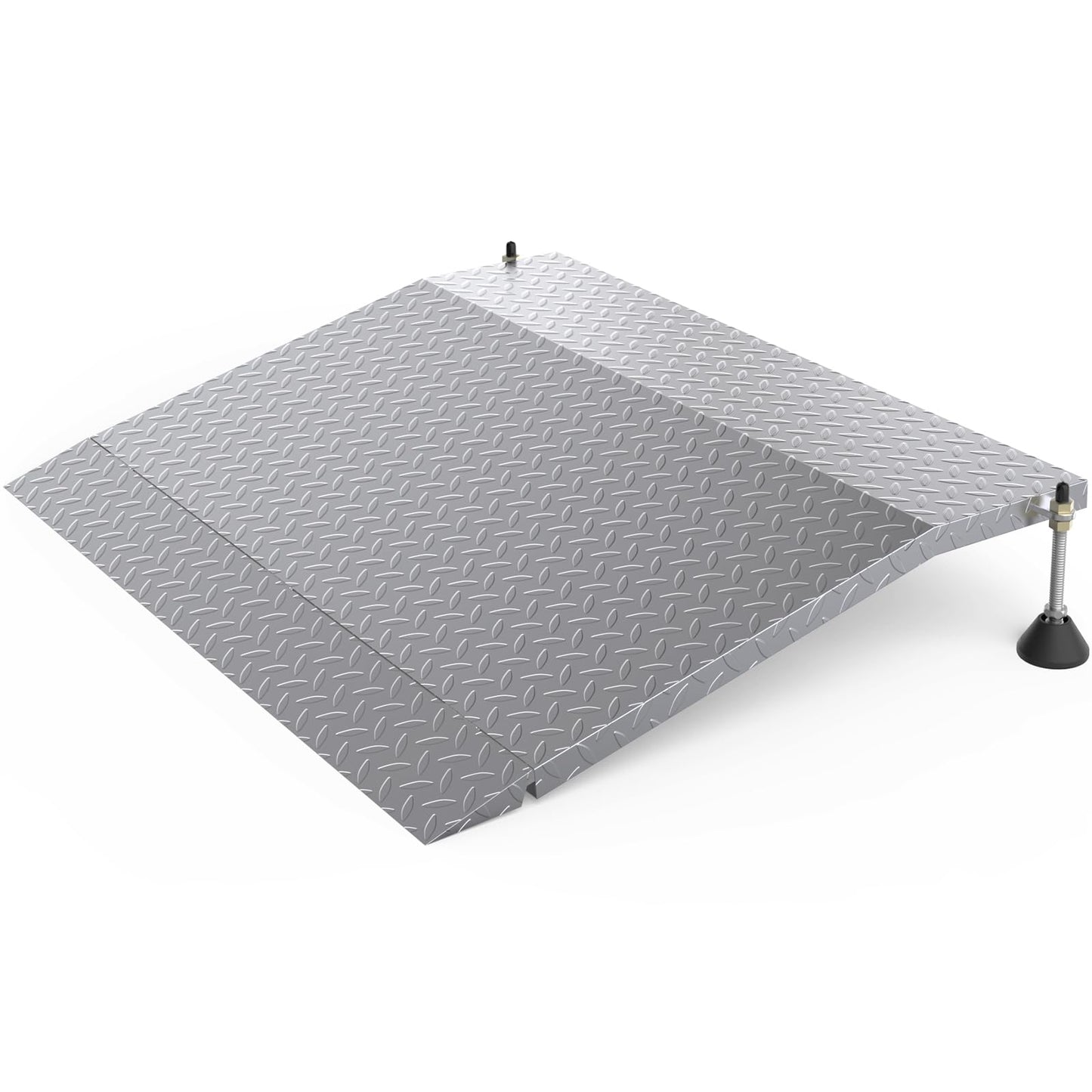 YEEZOO Door Threshold ramp with Adjustable Height for 3.0“ to 6.0" Height Rise, Doorway ramp Threshold for wheelchairs/carts/Walker/Scooter (25.6L*39.4" W, Alloy Iron, 38LBs)