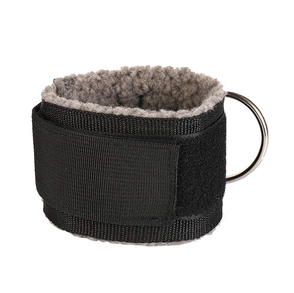 MOOCY Gym Ankle Straps for Cable Machines Attachment, Adjustable Ankle Cuffs for Cable Machine, fluff Padded Cable Ankle Strap for Kickbacks and Glute Workouts, Leg Straps for Working Out (Dark Grey