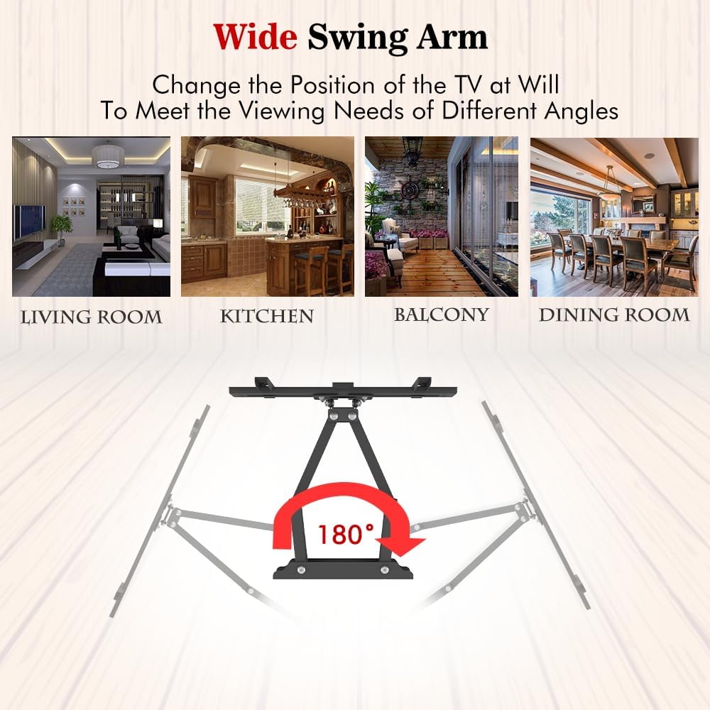 Generic 26-55 Inch 40Kg/Vesa400*400/Upper Lower-10~10 Double Pendulum Large Base TV Stand Bearing
