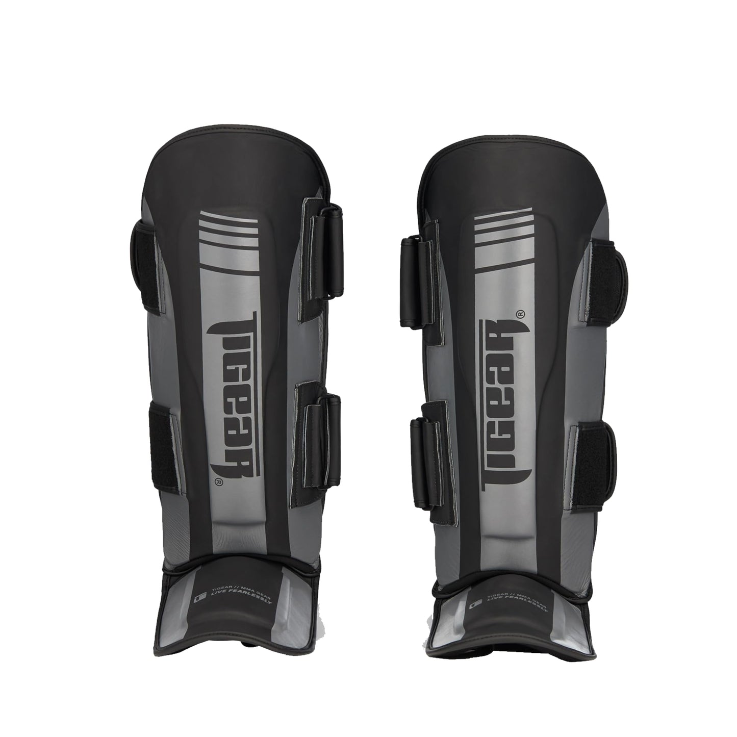 Tigear X4 Slate Shin Guards - MMA, Muay Thai, Martial Arts Shin Instep Guard for Training and Sparring, Pro Cage Fighter, Shin Protection MMA (S/M)