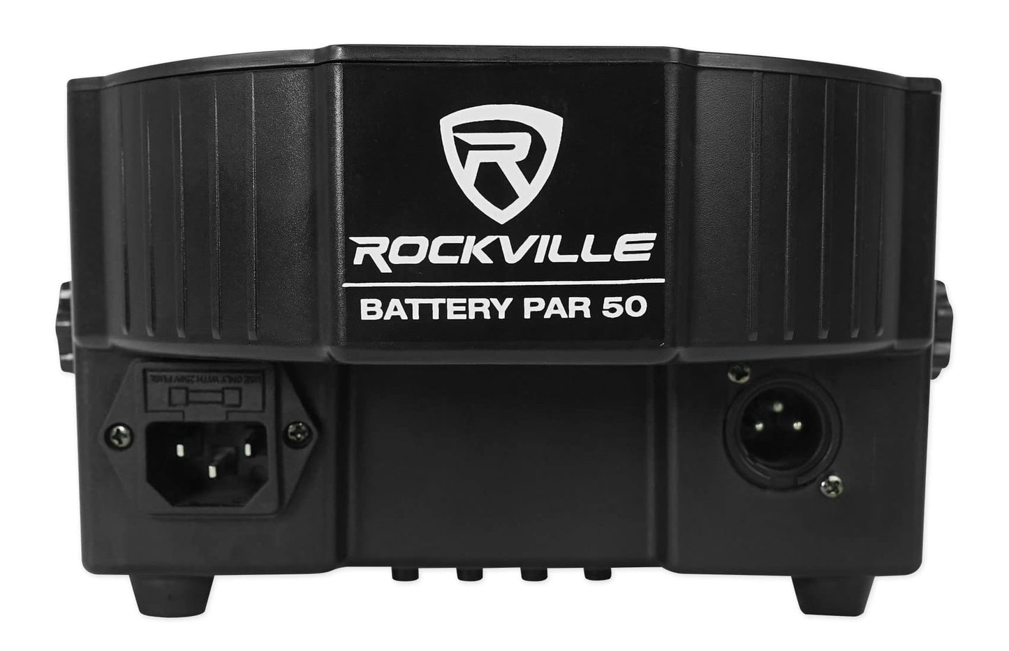Rockville Battery PAR Pack 50 Black - 10 Pack Rechargeable RGB LED Par Lights with Case, Wireless DMX, 10Hr Battery, Event Stage Lighting