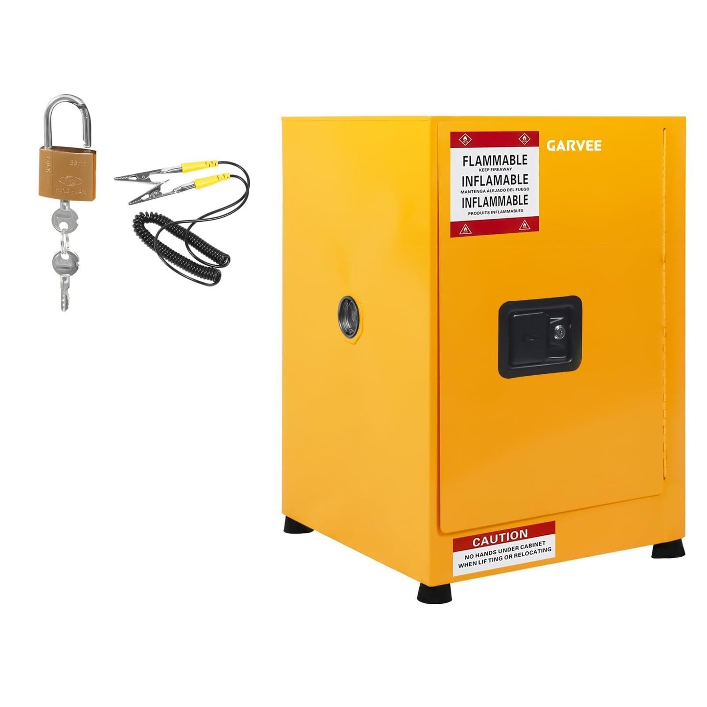 Garvee 17 in x 17 in x 18 in Flammable Cabinet, Hazardous Storage Cabinet Adjustable Shelf Flammable Storage Cabinet