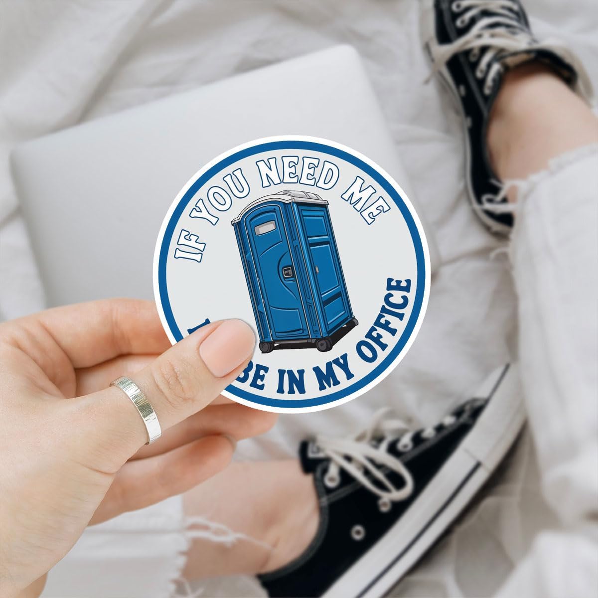 3 Toolboxes, 3 Inch Pcs Funny Porta Potty Sticker If You Need Me Ill Be in My Office Decal, Construction Humor Vinyl