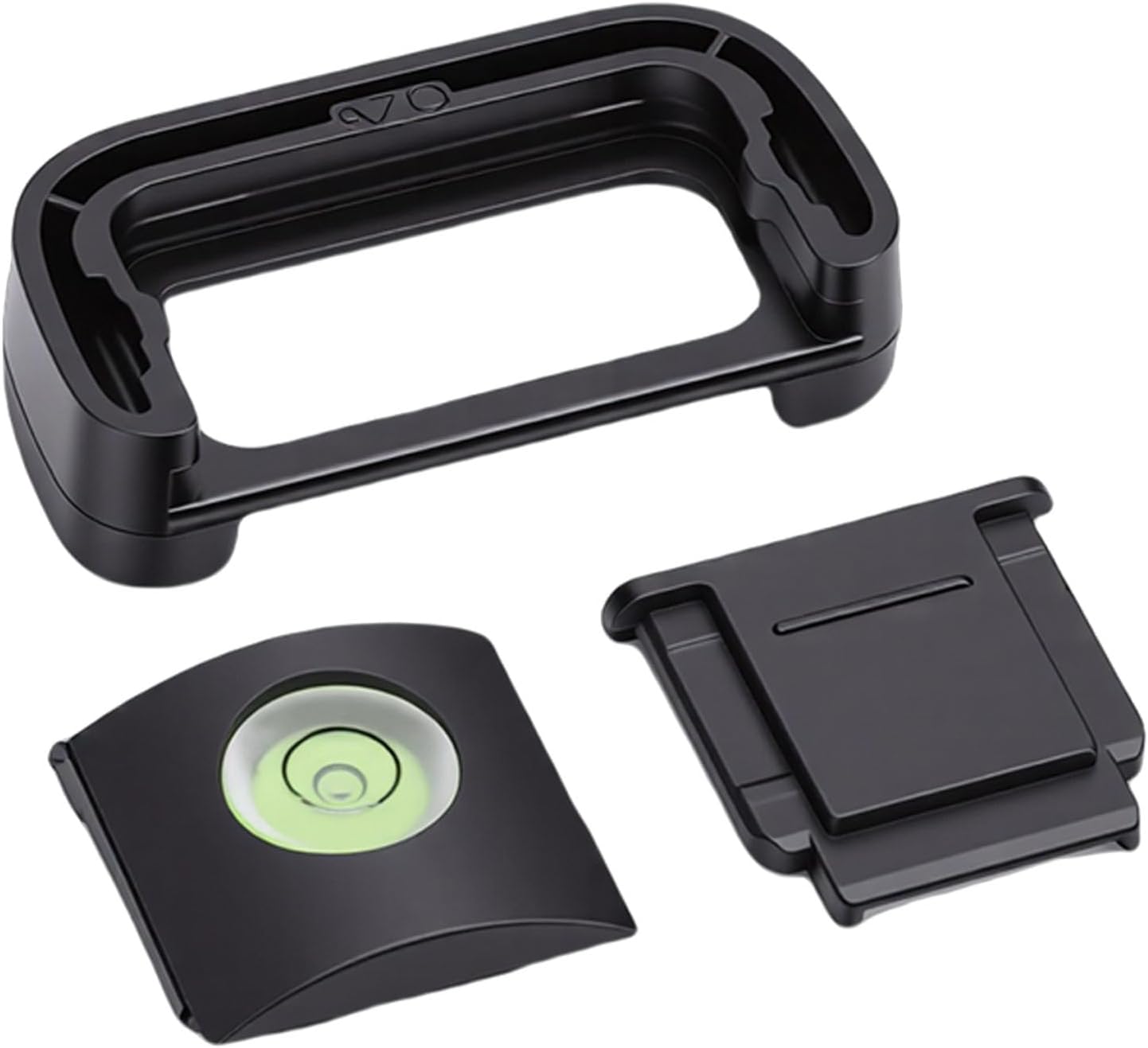 Camera Eyecup Viewfinder Eyepiece, Soft Silicone Eye Cup with Bubble Level and Hot Shoe Cover Protector for Mirrorless