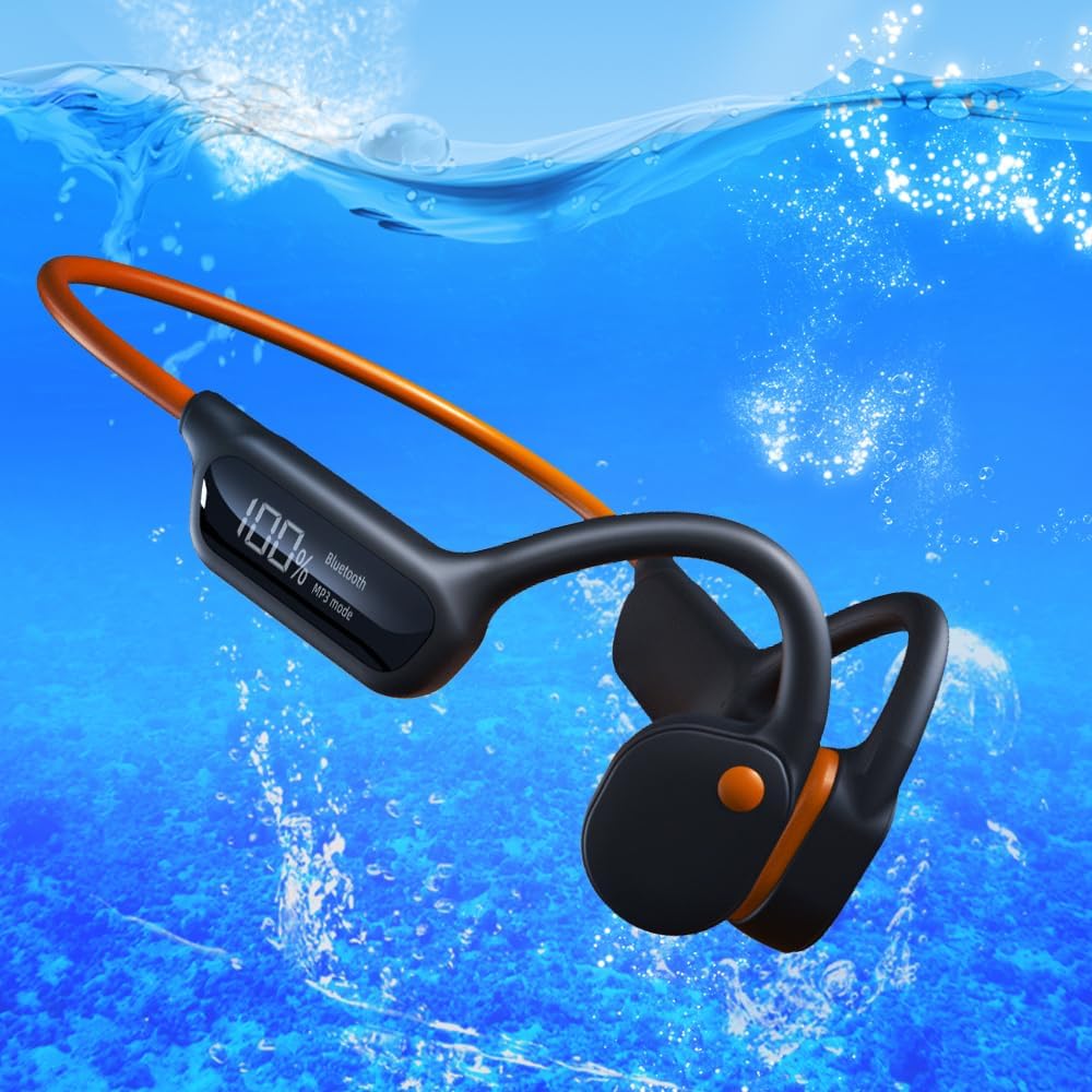 Swimming Headset MP3 32G IP68 Skiing-X10 Headphones Bone Conduction Open Ear Player Built-in Memory Underwater