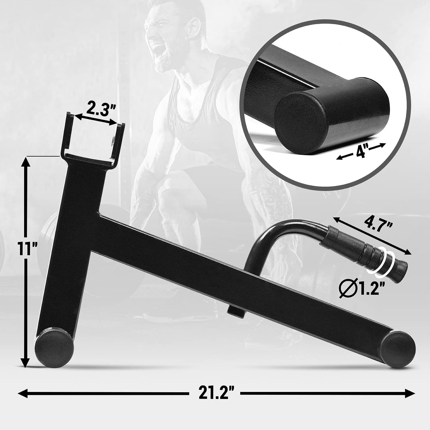 Yes4All Deadlift Jack/ Barbell Stand for Weight Training, Deadlift Exercises, Powerlifting, Suitable for Loading and Unloading Heavy Barbell Plates Black 20.13 x 12.2 x 4.5 inch, A. Black, 19.75 x 14.75 x 4.72 inches