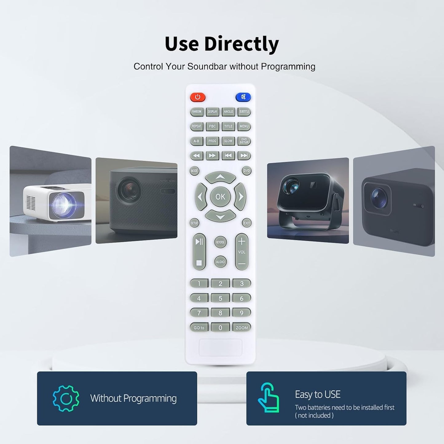 Snrigw PD-201/PD-201S Universal Replacement Remote Control for Dxyiitoo Projector RCA Projectors
