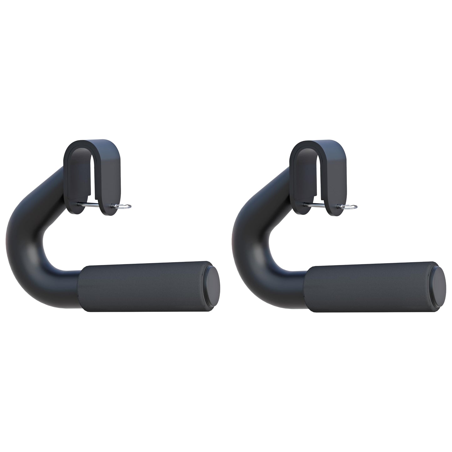 Neutral Grip Handles for Pull Up,1000 lbs Heavy Duty Steel Pull Up Handles,Ergonomic Portable Hooks for Barbell Row Deadlift Resistant Bands for Home Gym Fitness Enthusiasts-2 Pack