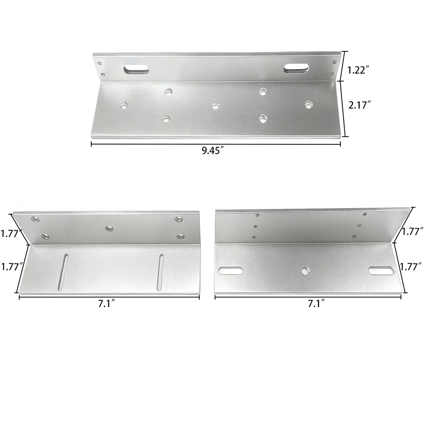 Double Door Electromagnetic Lock with Z and L Bracket 350KG 800LBS Holding Force 5-Wire with Signal Feedback Double Door Magnetic Lock 12V DC Fail Safe NC Mode for Access Control System