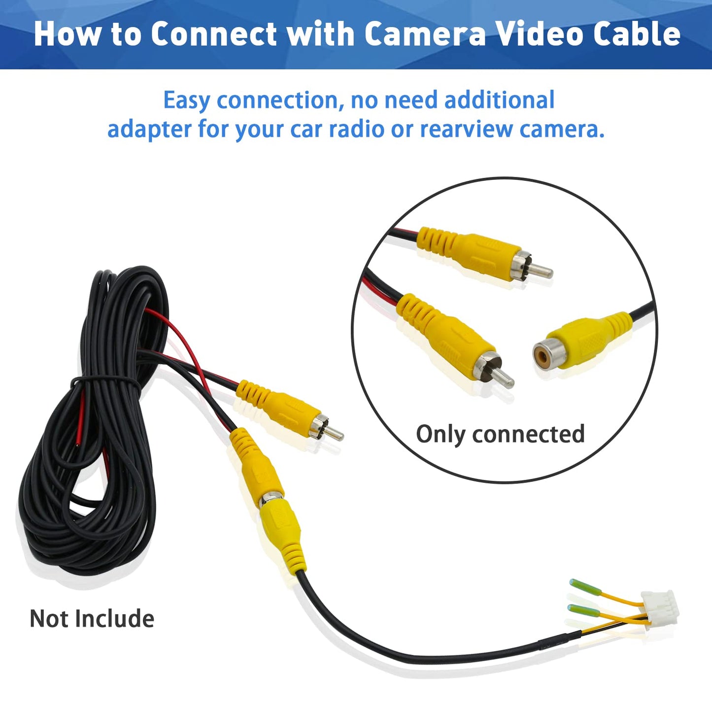 10 Android Car Stereo Radio RCA Plug Pin Radio Backup Camera RCA Wiring Adapter Connector Cable