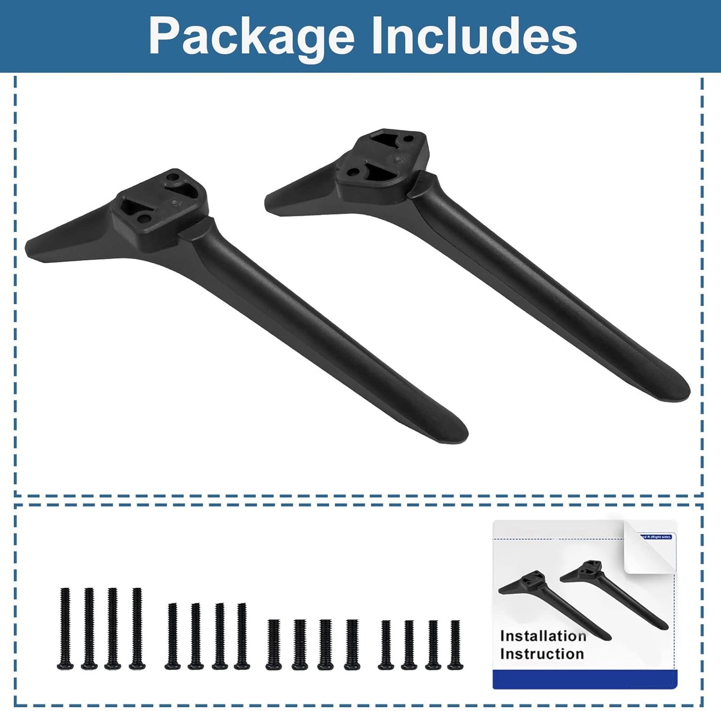Dinghosen 32H4030F3 43R6E3 50R6E3 50A6G 55H6570 55H6570G 58H6870, TV Stand for Hisense TV Legs, TV Stand Legs