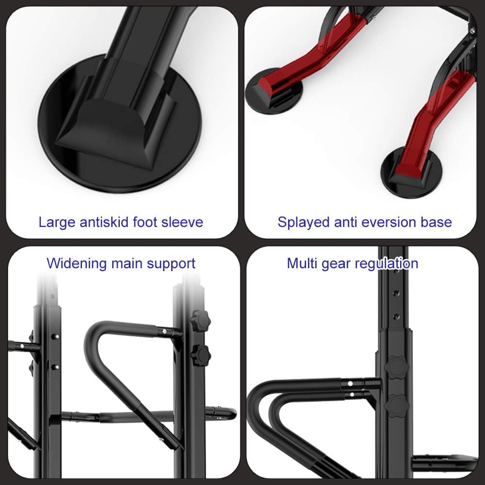 soges Power Tower Pull Up Station, Adjustable Multi-Function Dip Station Home Gym, Strength Training Pull-Up Bars for Full Body Workout, Power Tower Dip Station Pull Up Bar with 11 Height Levels