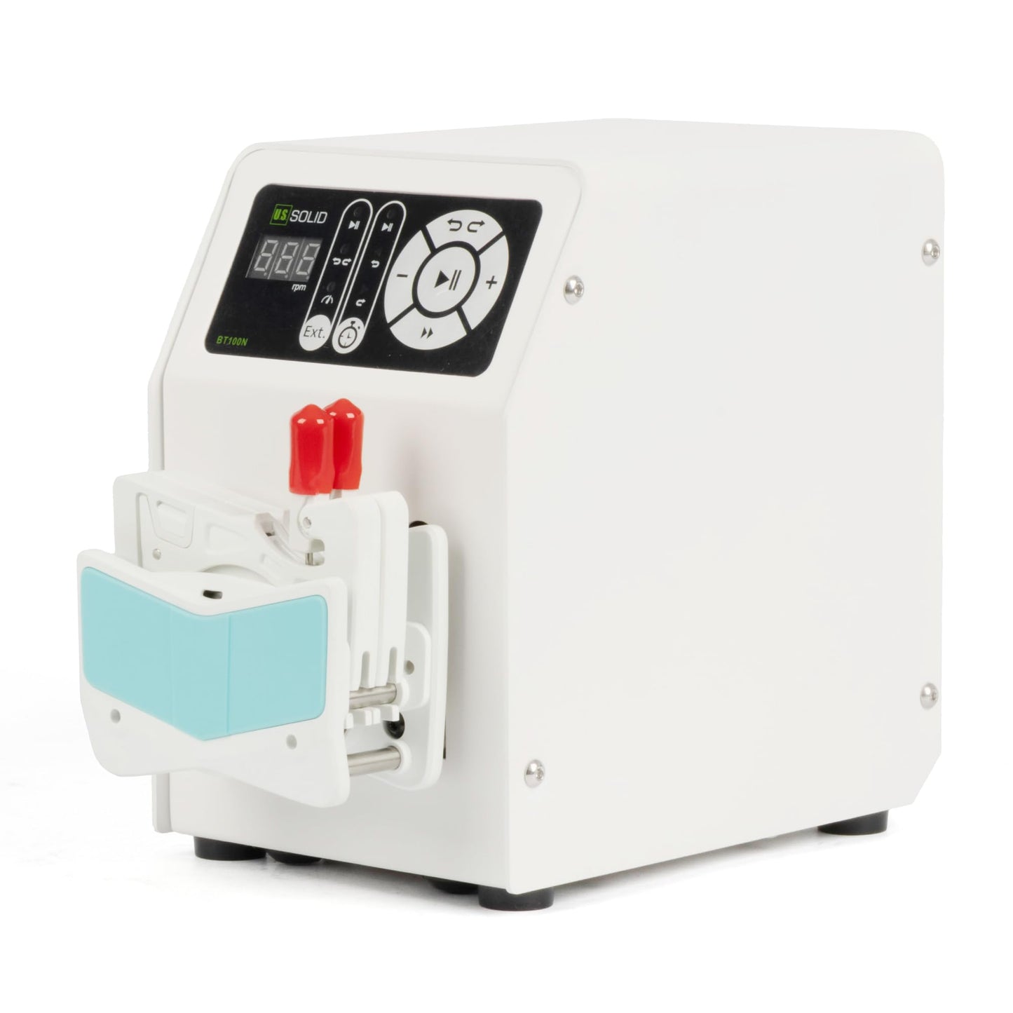 U.S. Solid Peristaltic Pump Dual Channel Variable Speed 0.1-150 RPM - 0.0002-48 mL/min Flow - 3 Included Tubing Sizes (1x1,2x1,2.4x0.8)