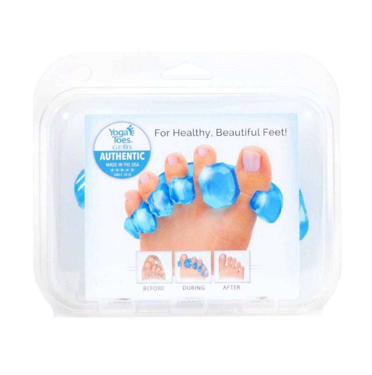 YogaToes GEMS: Gel Toe Stretcher & Separator - America’s Choice for Fighting Bunions, Hammer Toes (Size Small fits Shoe Sizes W: 7 and Over/M: 7 and Over) Sold as Pair