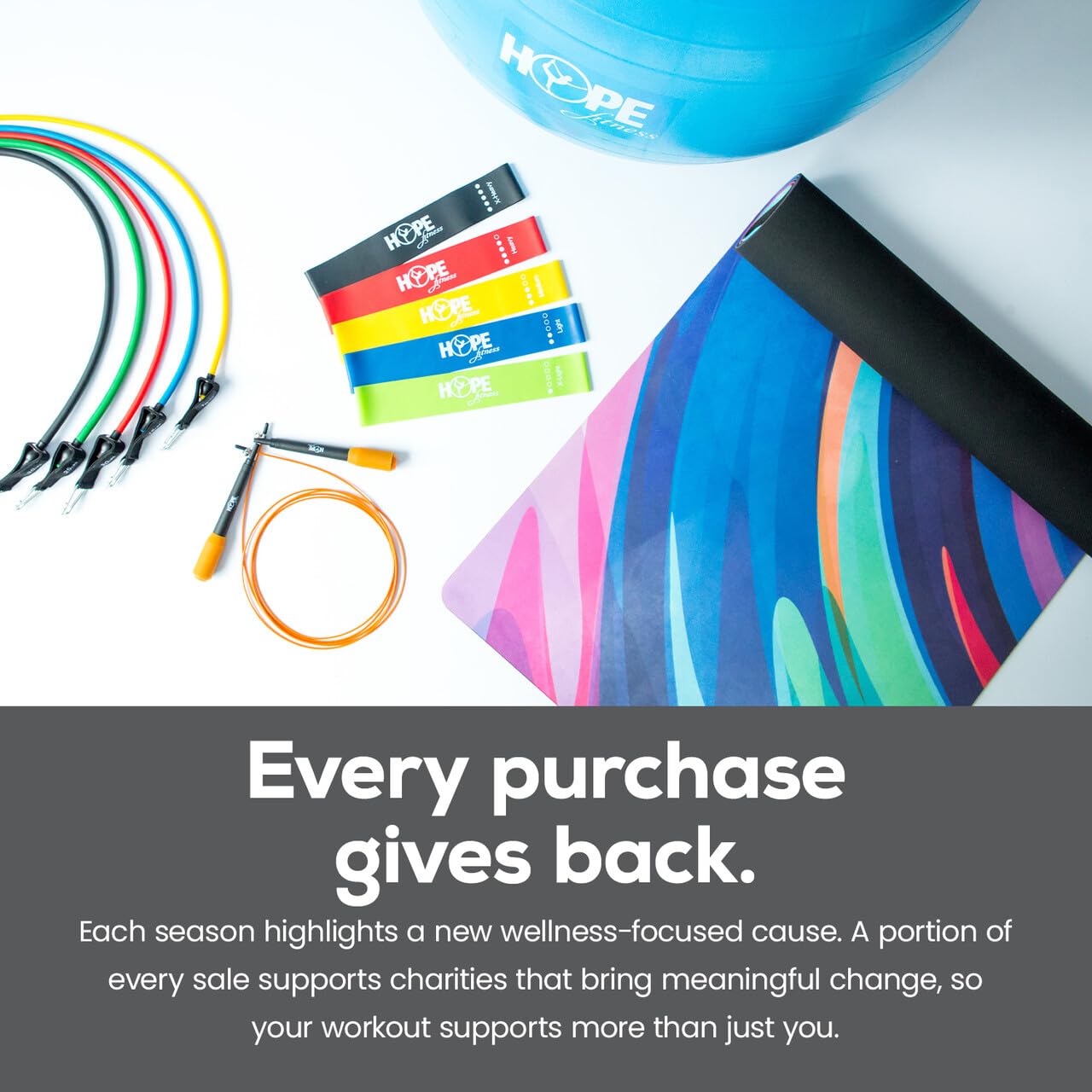 Hope Fitness Gear Mini Resistance Bands Set, 5 Booty & Loop Bands for Glutes, Legs & Full-Body Workouts, Includes Carry Bag and Exercise Guide, Heavy-Duty and Portable for Home