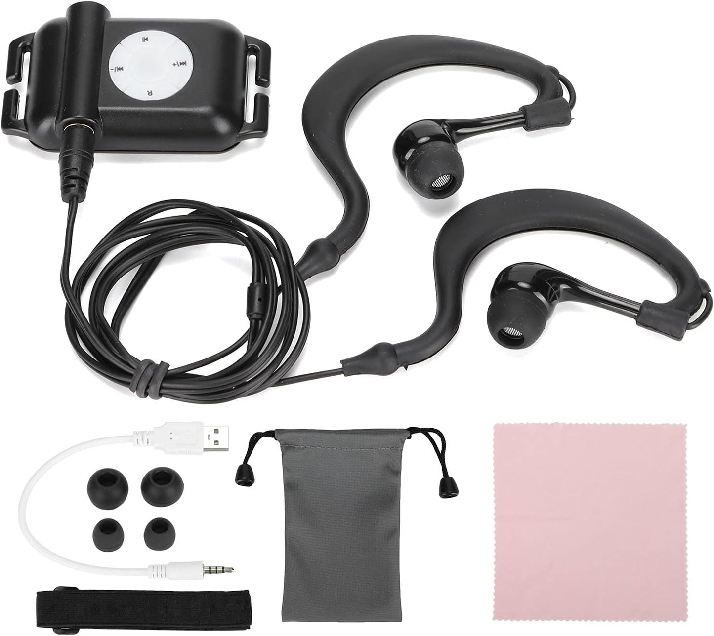 Zunate IPX8 MP3 8-10 MP3/WMA 4GB Swimming, Player with Headphone, Sport Swim Music Player Hours Music Playback, Music