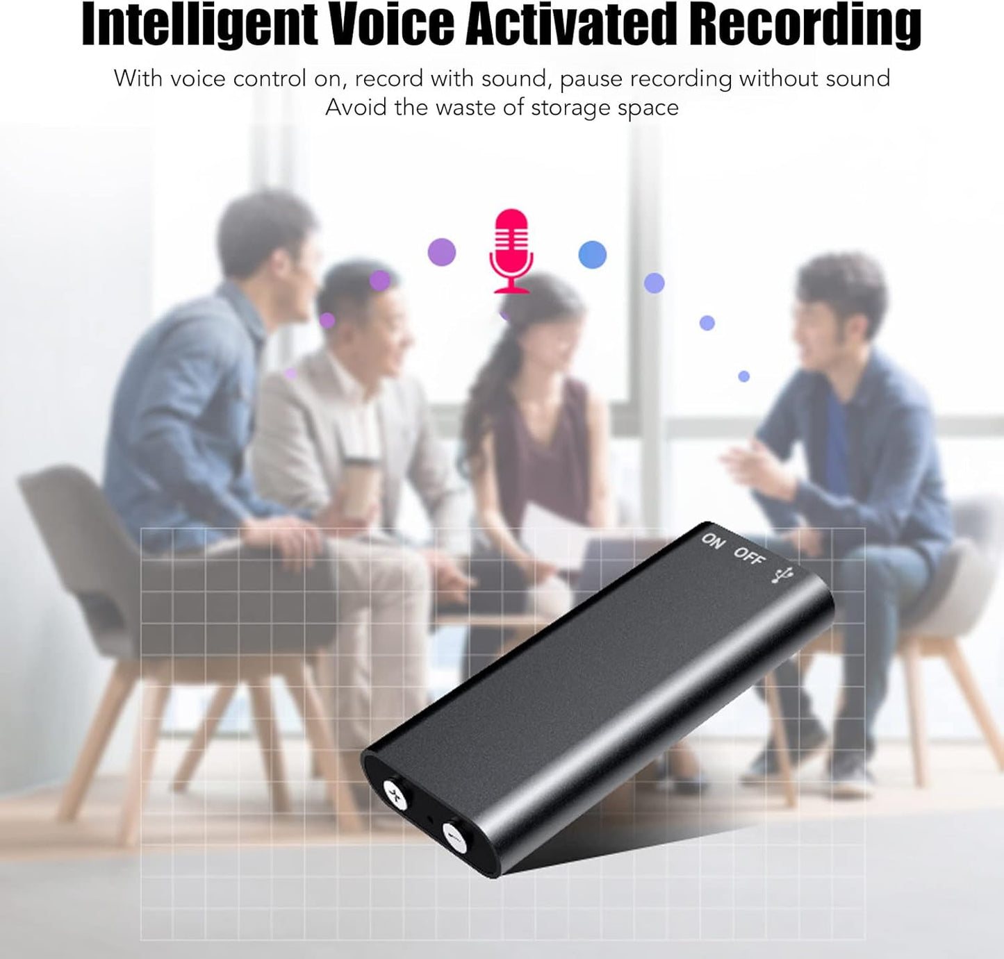 Yoidesu 8 192kbit Adpcm 16GB) Mini Portable Digital Voice Recorder (for Lectures and Conferences) Hour Continuous Voice