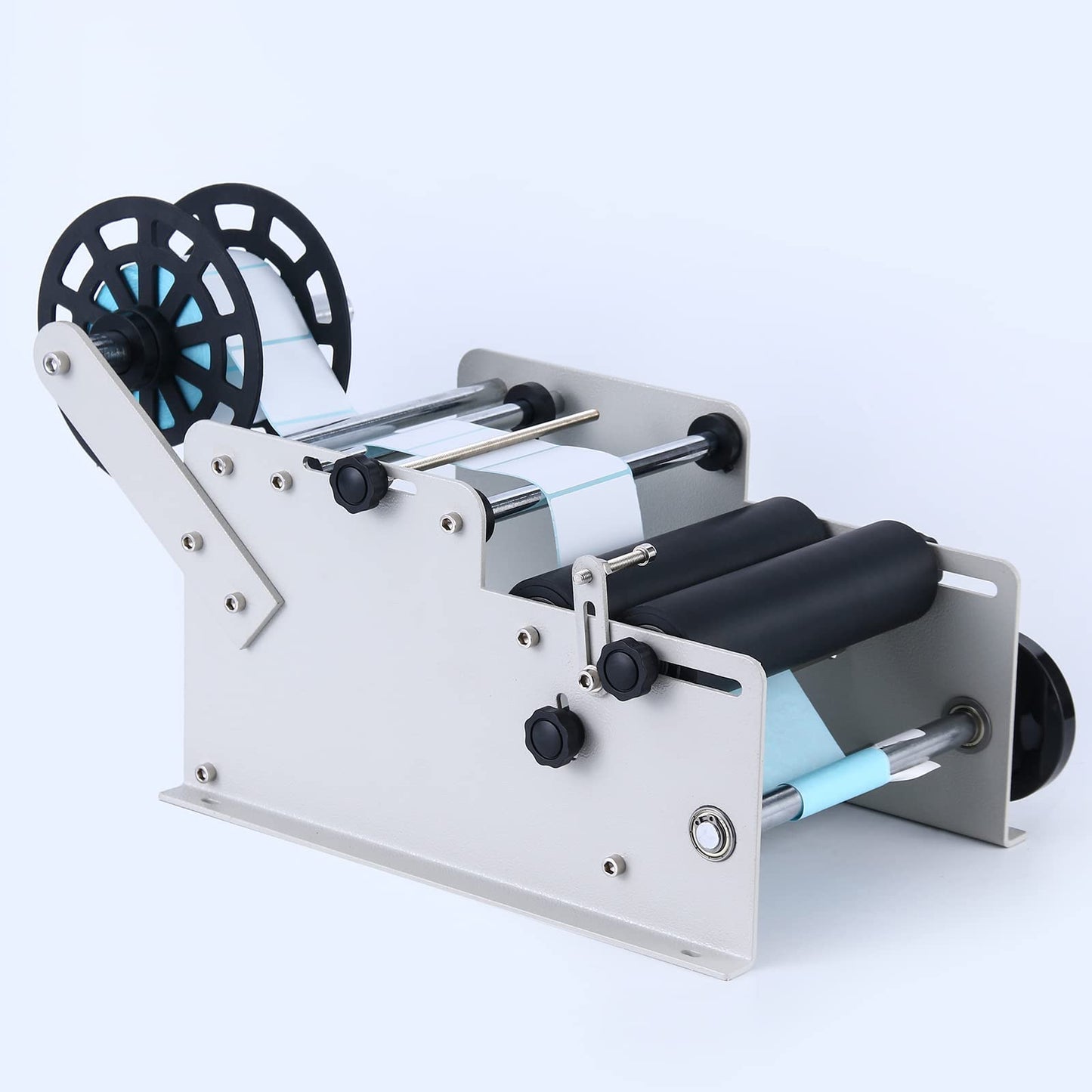 Sumeve Manual Round Labeling Machine, Bottle Label Applicator for Round Bottles(White)