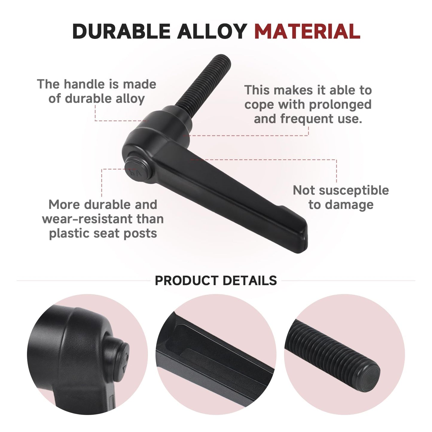 MUGLFPT Exercise Bike Horizontal Seat Bar Adjustment Lever , Compatible with Peloton Exercise Bike Replacement Handle, Adjustable Alloy L-Shaped Handle Accessory