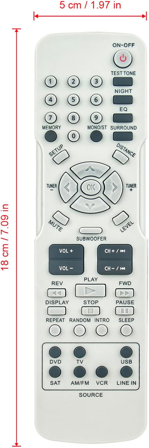 ECONTROLLY RCR192AB1 RT2870 RT2910 RT2760 RT2906 RT2770 RT2870A Replacement Remote Control Compatible for RCA Surround