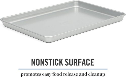 Martha Stewart Gallen Nonstick Carbon Steel Cookie Sheet - Durable 13x9 Inch Baking Pan for Cookies & Brownies