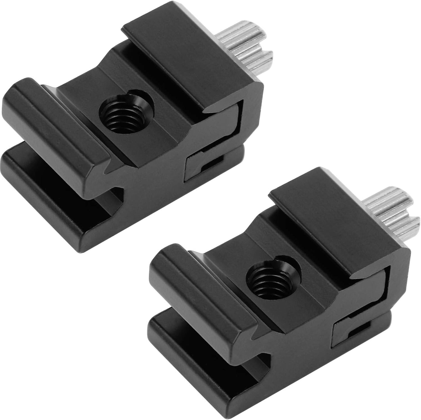 1/4"-20 (2 Packs) Camera Metal Cold Shoe Flash Stand Adapter with Tripod Screw Thread