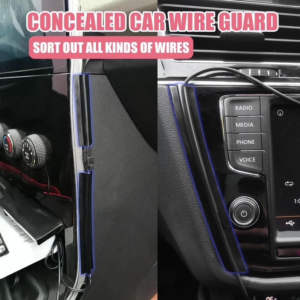 RGOAANC 4PCS Car Wire Sleeve, Car Concealed Wire Sleeve, Self-Adhesive Tubing Cable Hidden Protector, Car Accessories