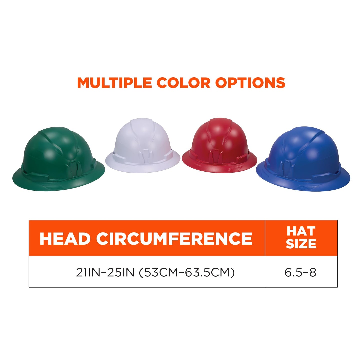 Ergodyne Skullerz 8963 Full Brim Safety Helmet, Type 2 Class E Hard Hat with Chin Strap, ANSI/ISEA Z89.1-2014