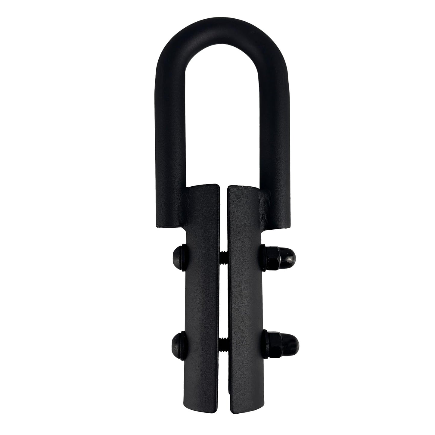 Forellfit Climbing Rope Clamp -Upgraded 2.4 lbs Solid Steel - 3X Heavier Heavy Duty Metal End Cap for 1" - 1.5" Rope, Anchor Hook for Gym Strength Training, Deck Railing & DIY Projects 600lbs Capacity