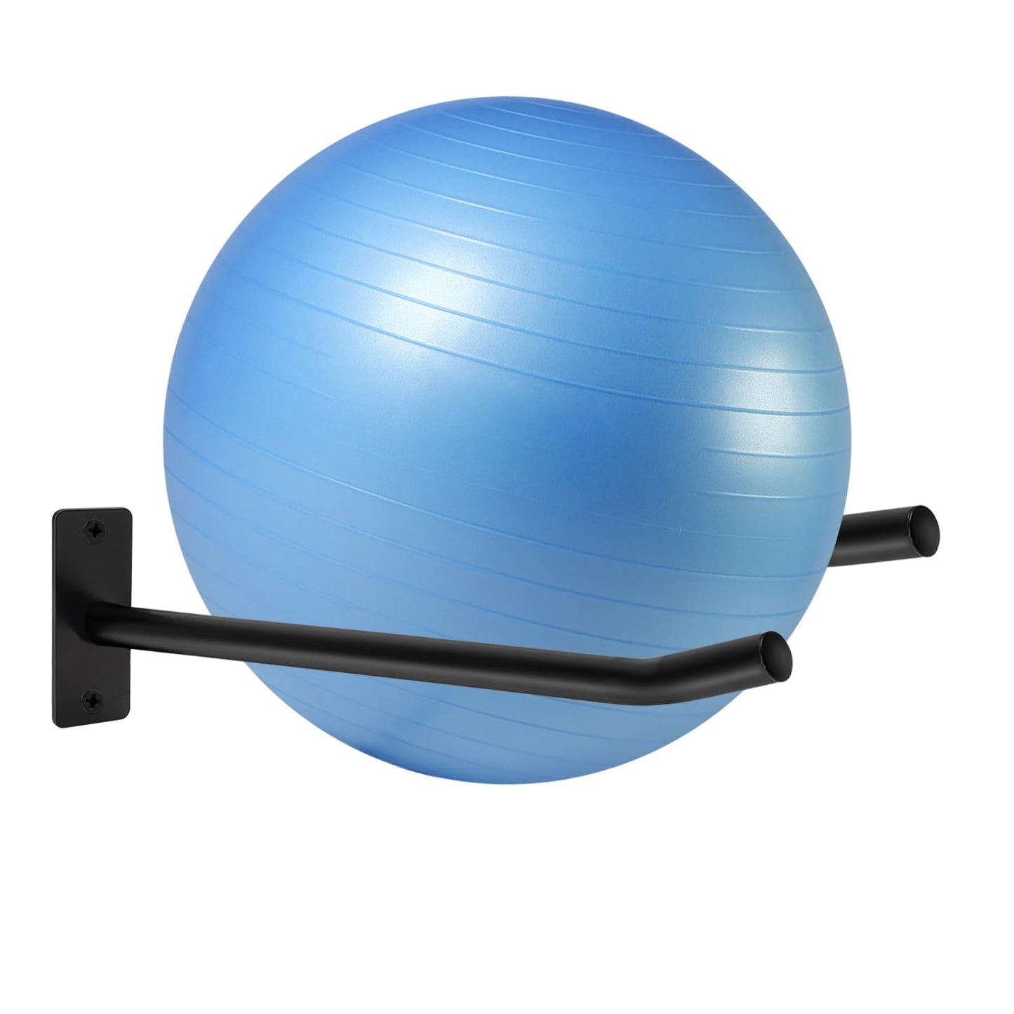 MANNIFEN Medicine Ball Rack,Exercise Ball Holder,Wall Rack for Gym Garage Storage Yoga Ball,Suitable for Yoga Ball/Stability Ball/Barre Ball/Yoga Block/Volleyball/Basketball (1 Black)