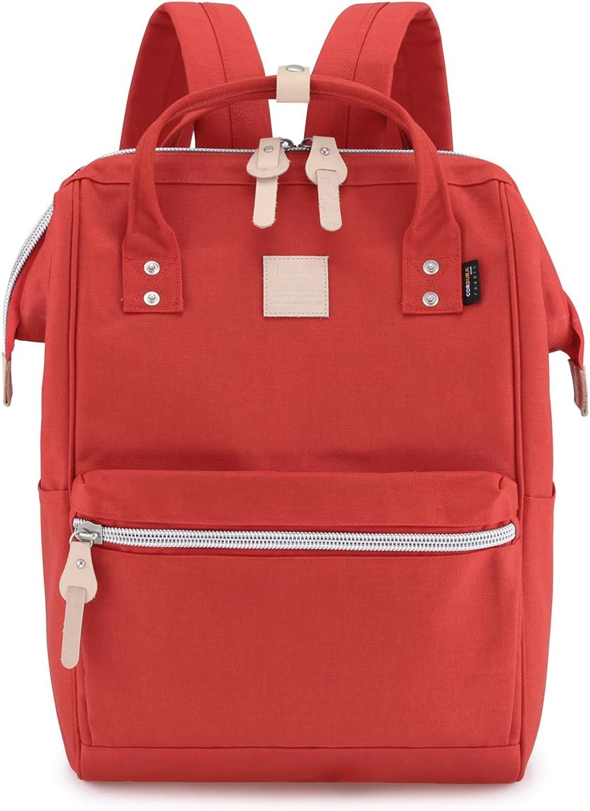 Backpack 17 Inch backpack (1882-Red&plus) Himawari Large Travel with Laptop Compartment Roomy Doctor Bag College